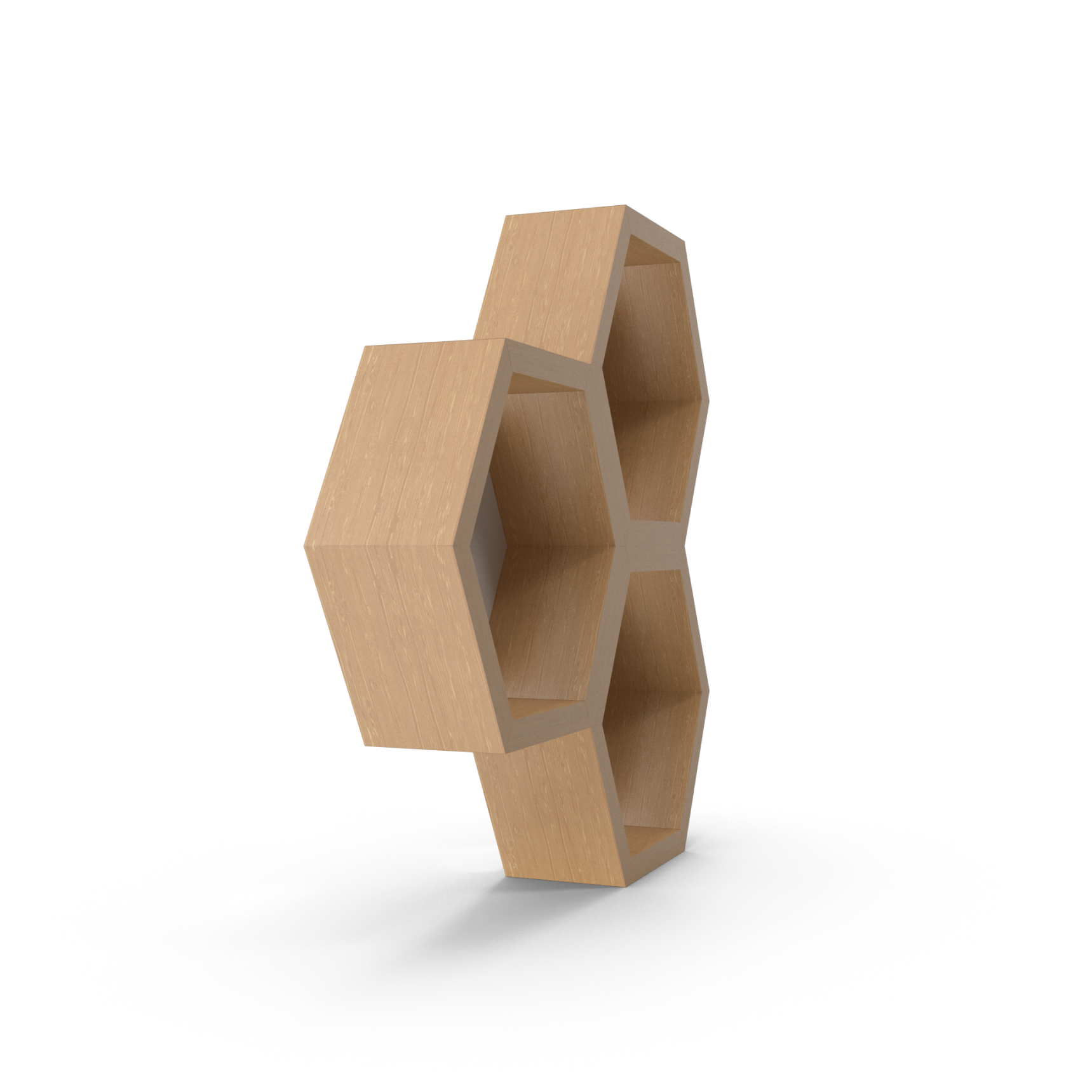 Wall tri-hexagonal shelve