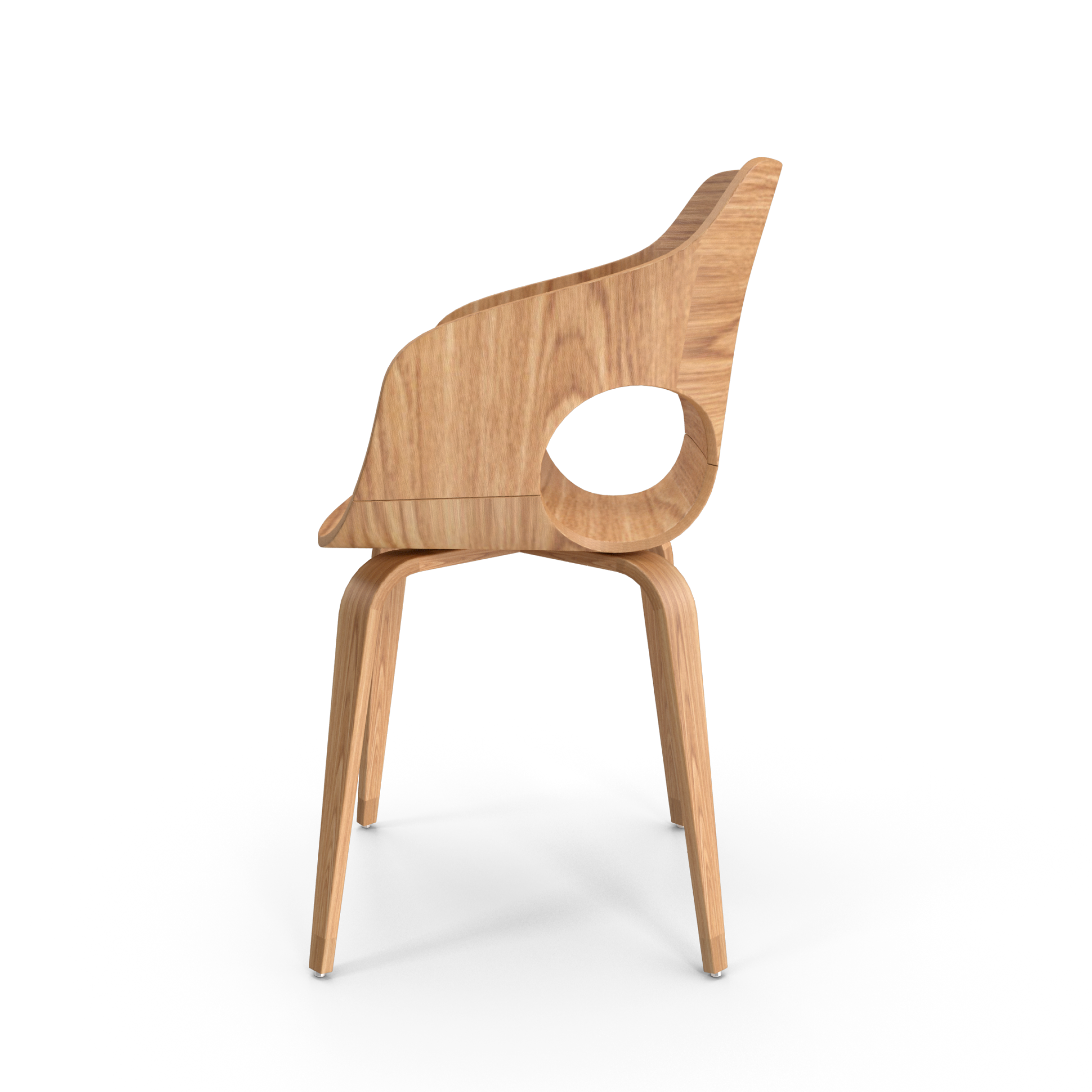 Curved Oak Chair